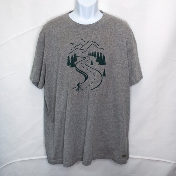 Life Is Good Crusher Tee T Shirt Mens XL Gray Road Bike Mountain Cycling JJ02X - Picture 1 of 5